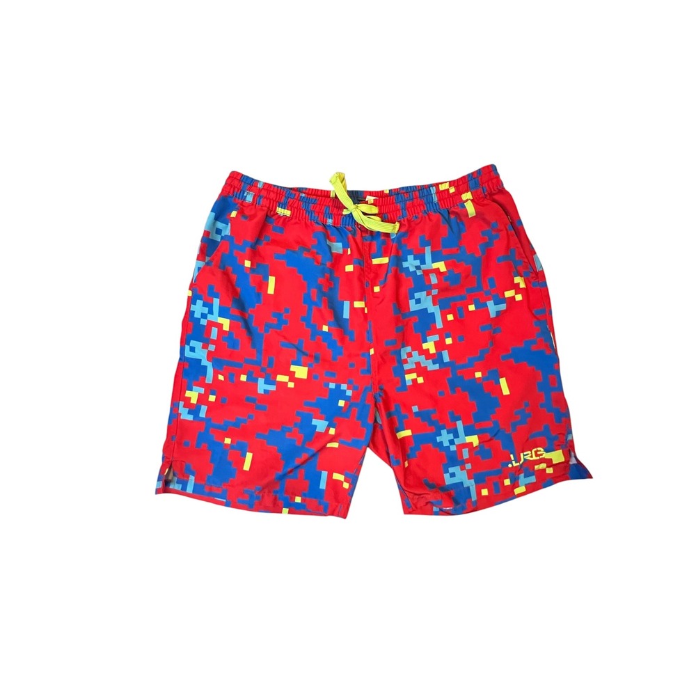 LRG Swim Shorts Red Blue Digital Camo Board Shorts - 16.5" waist (approx. Med)